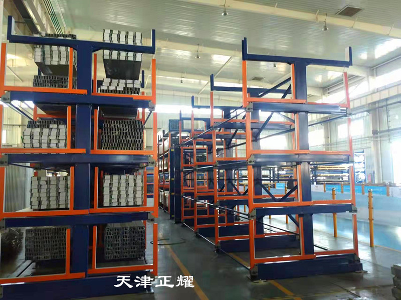 湖北黃石圓鋼貨架 伸縮懸臂式鋼管貨架 銅排存儲架