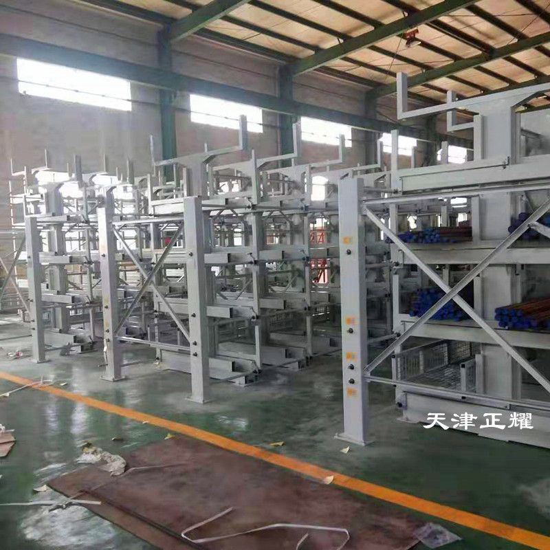 湖北黃石圓鋼貨架 伸縮懸臂式鋼管貨架 銅排存儲架