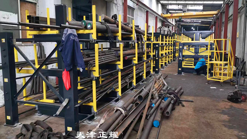 圓鋼銅棒棒材存放省空間方式江蘇常州伸縮式圓鋼存放架