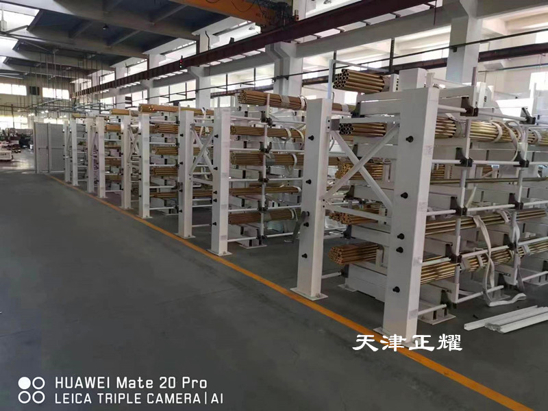 圓鋼存放架伸縮式吊車存取多層立體存放省空間種類多