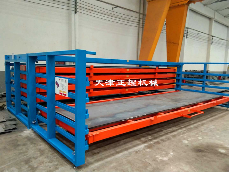 手搖式6米鋼板存放架6層抽屜式分類擺放6種鋼板