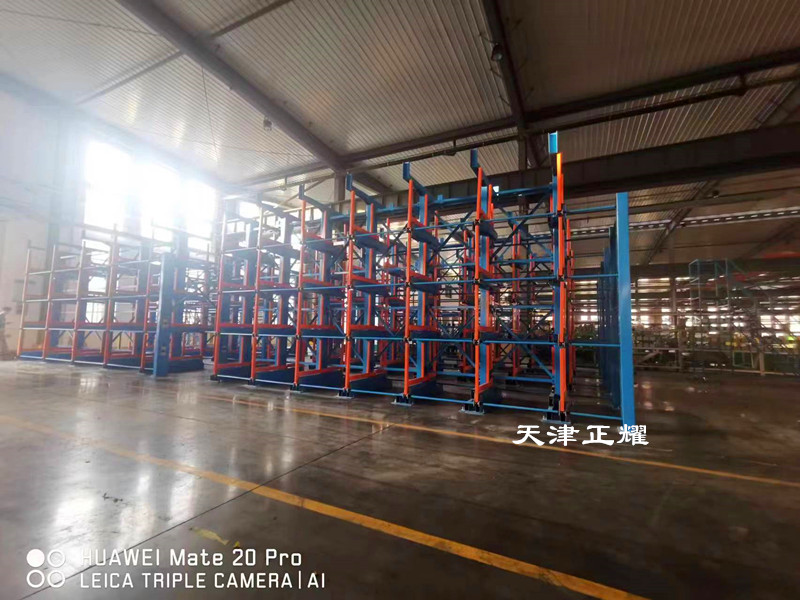 大量管材鋼材圓鋼棒料堆放車間很亂用什么貨架適合