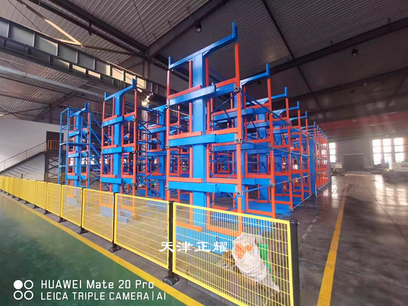 大量管材鋼材圓鋼棒料堆放車間很亂用什么貨架適合