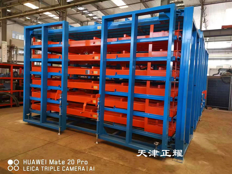 手搖臥式鋼板貨架案例圖片多層抽屜分類擺放整齊省空間