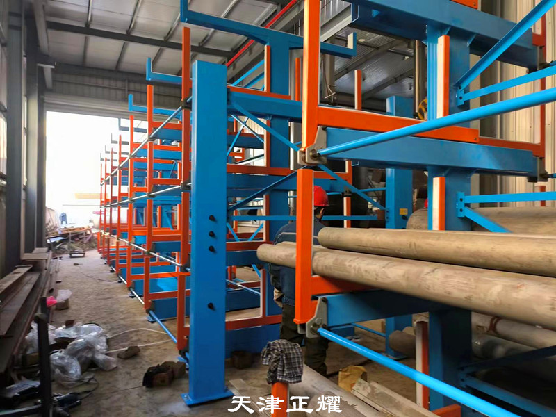 浙江杭州西湖伸縮式懸臂貨架車間倉庫立體存放新方式