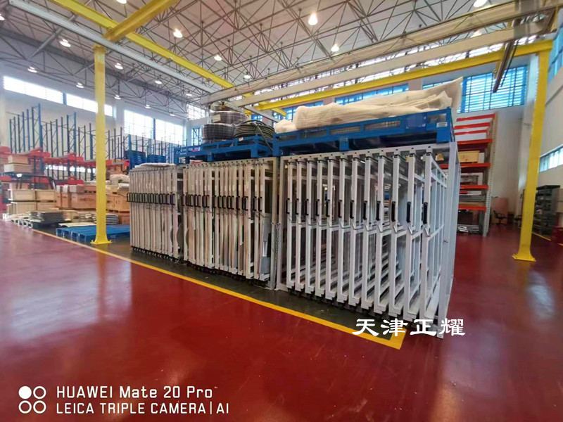 河南新鄉(xiāng)鋼板立式貨架豎著存放板材銅板鋁板省空間整齊