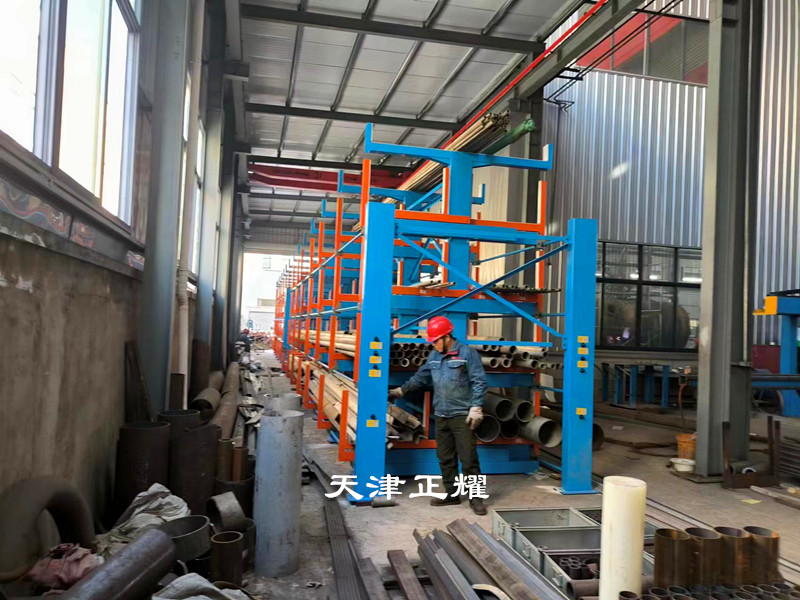 管材如何存放省空間方便吊車存取使用可伸縮式管材貨架