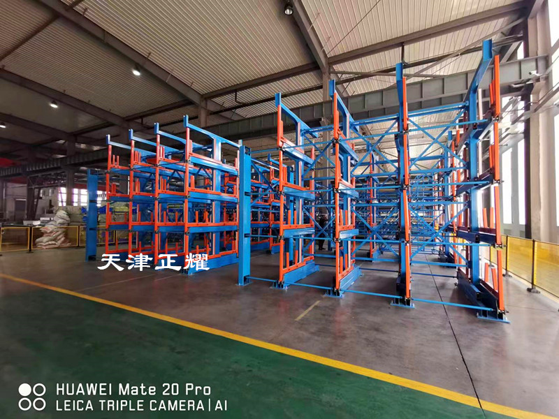 地面堆放的幾十種物料怎么存放伸縮式懸臂貨架立體存放