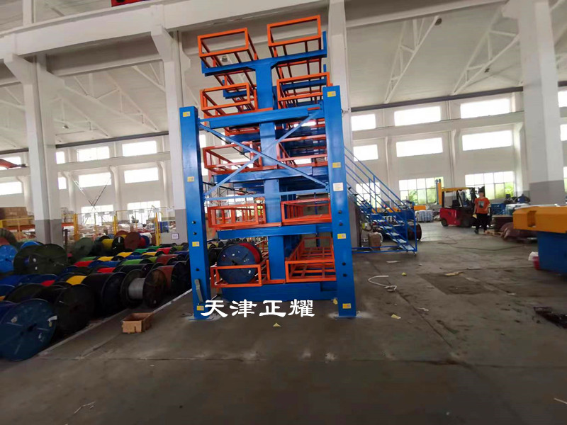 電纜盤電纜圓盤存放可伸縮式手搖電纜盤貨架省空間
