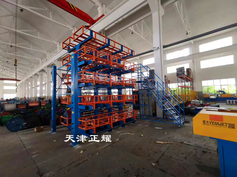 電纜盤電纜圓盤存放可伸縮式手搖電纜盤貨架省空間