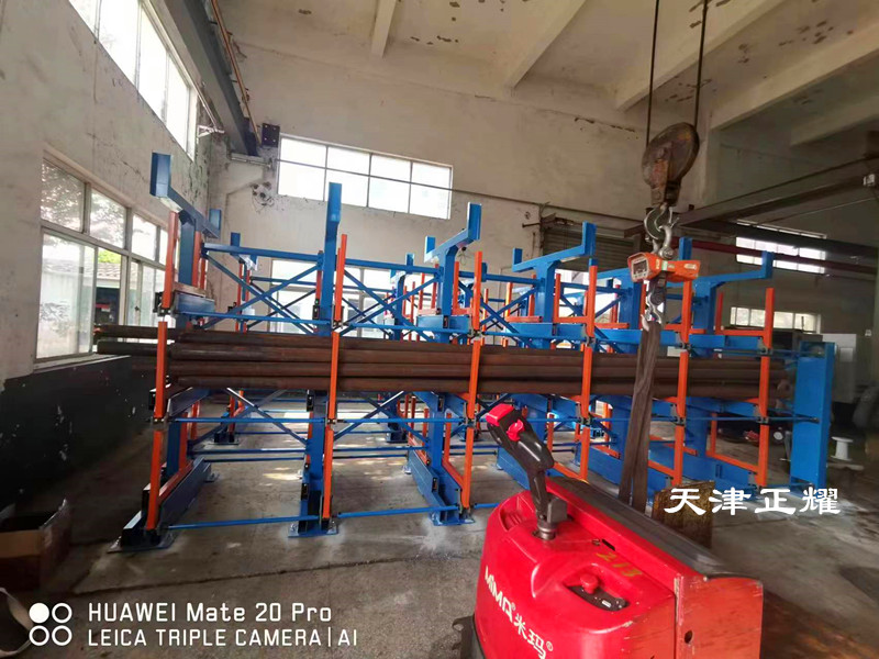 黑龍江哈爾濱伸縮式圓鋼貨架立體存放圓鋼省空間整齊