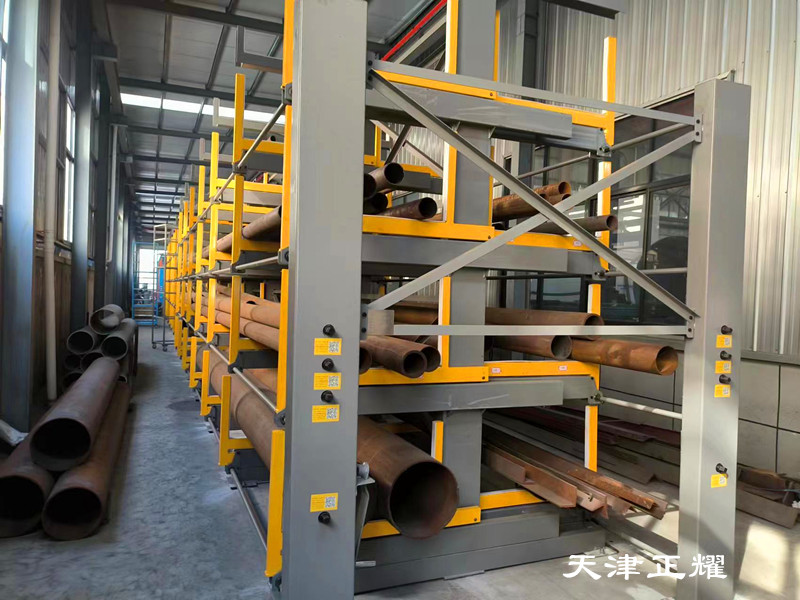 江蘇南通型材貨架伸縮式立體存放60噸型材省空間整齊