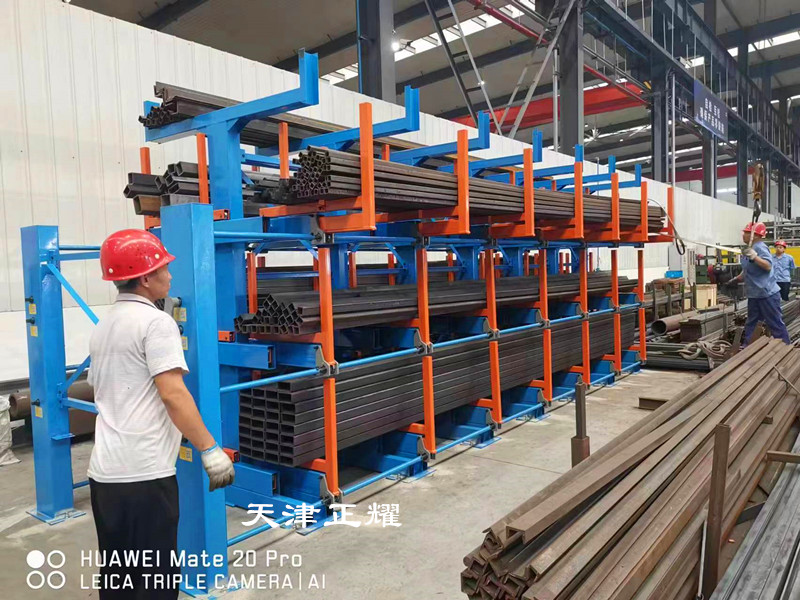 江蘇南通型材貨架伸縮式立體存放60噸型材省空間整齊