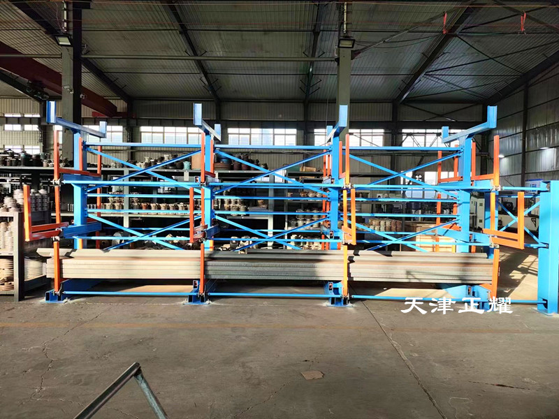 地面堆放的鋼材都怎么存放了 伸縮式懸臂貨架立體結構