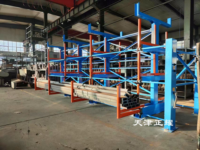 地面堆放的鋼材都怎么存放了 伸縮式懸臂貨架立體結構