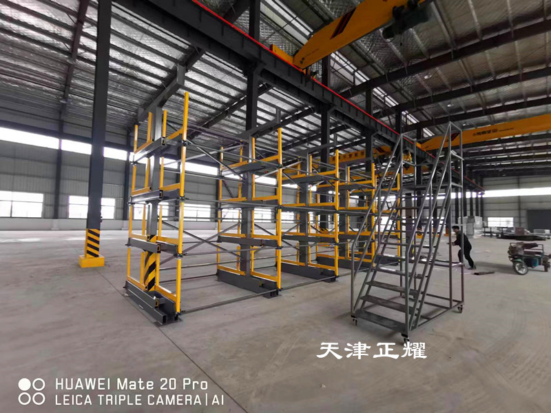 型材怎么布置車間如何規(guī)劃 江蘇項目伸縮式懸臂貨架