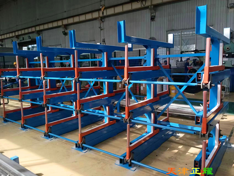 鋁型材圓管異性型材存儲新方式浙江寧波伸縮懸臂貨架