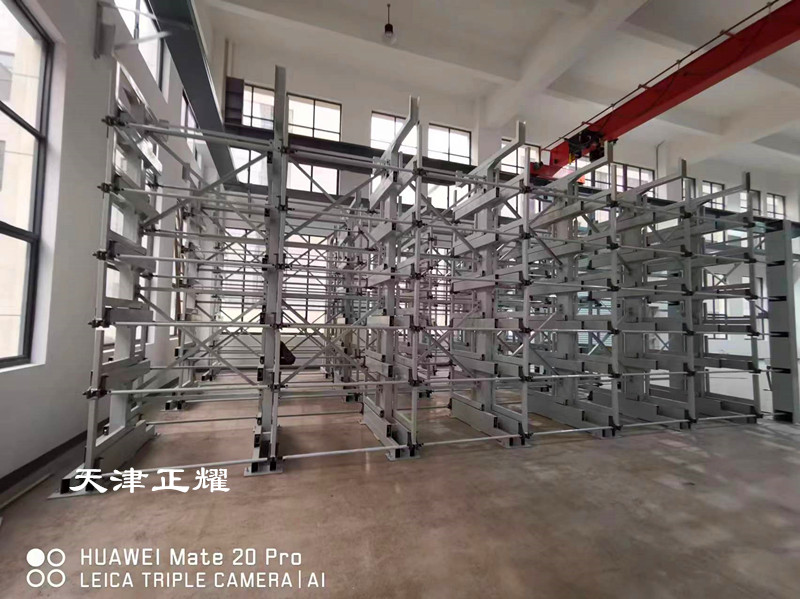 鋁型材圓管異性型材存儲新方式浙江寧波伸縮懸臂貨架