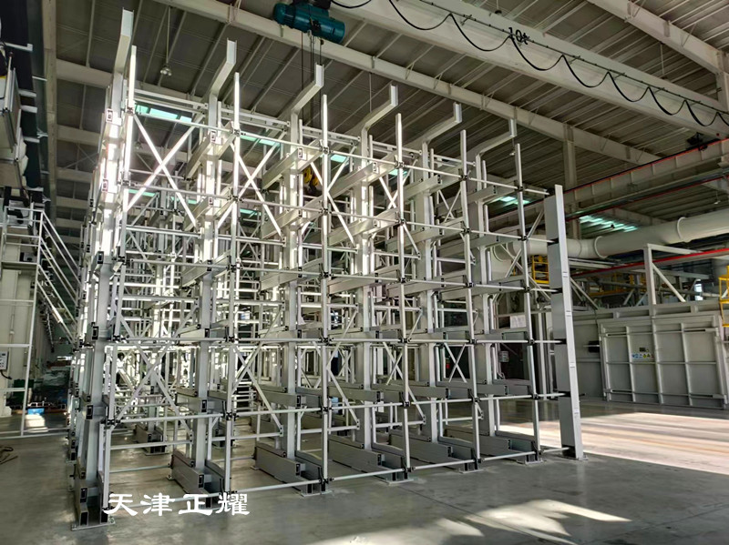 管材鋼材型材圓鋼片料軸以及不規(guī)則產(chǎn)品存儲理想選擇伸縮懸臂貨架