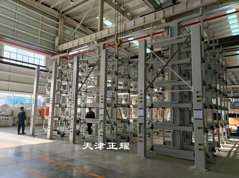 管材鋼材型材圓鋼片料軸以及不規(guī)則產(chǎn)品存儲理想選擇伸縮懸臂貨架