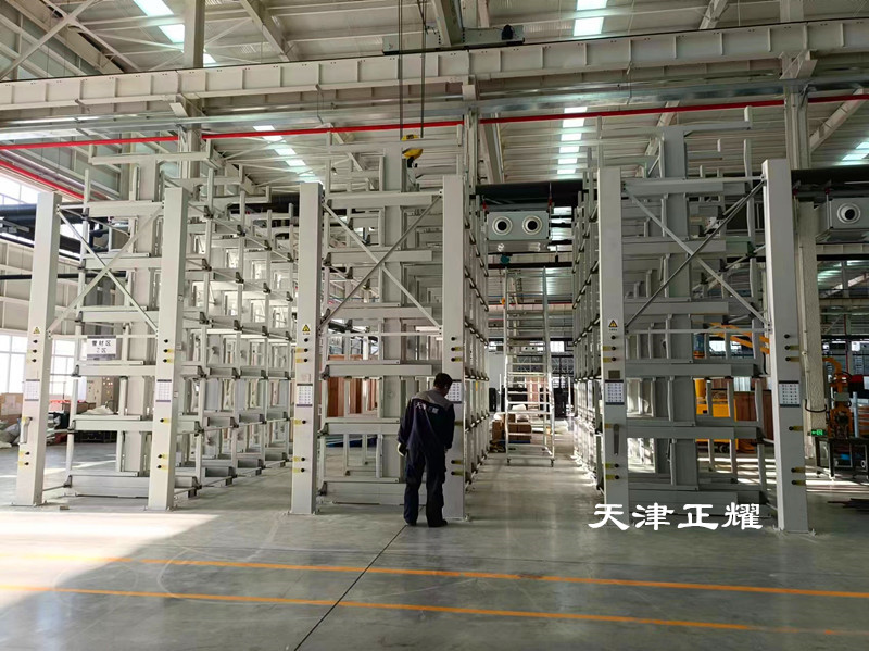 管材鋼材型材圓鋼片料軸以及不規(guī)則產(chǎn)品存儲理想選擇伸縮懸臂貨架
