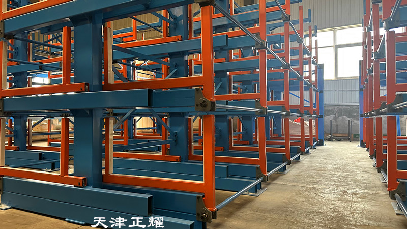 鋁管、鋁型材、鋁棒、銅棒新型存儲方式伸縮式懸臂貨架