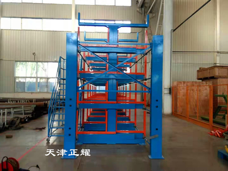 鋁管、鋁型材、鋁棒、銅棒新型存儲方式伸縮式懸臂貨架