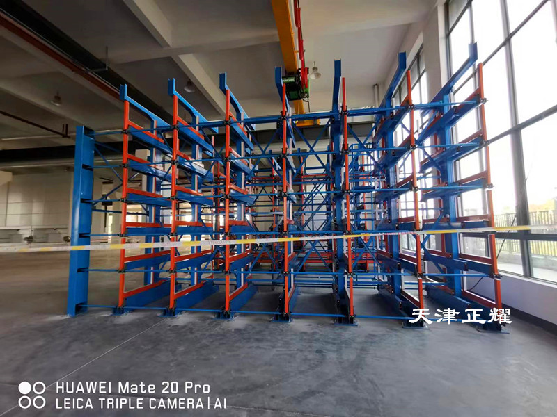 鋁管、鋁型材、鋁棒、銅棒新型存儲方式伸縮式懸臂貨架