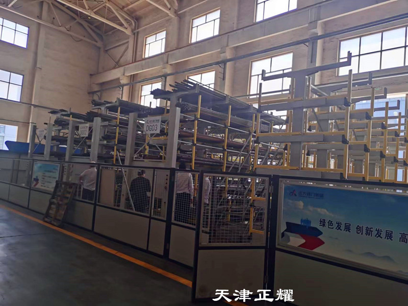 大量長料存儲省空間便于管理的伸縮式懸臂貨架