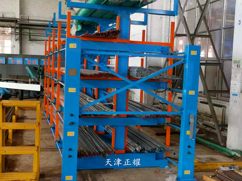 廣西河池鋼材存儲新方式手搖伸縮式鋼材貨架