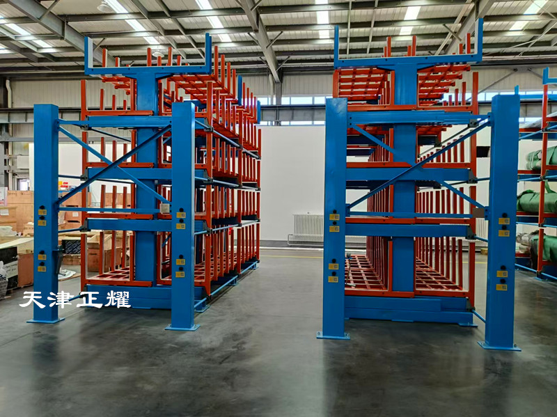 管材存儲(chǔ)省空間提高存儲(chǔ)量的伸縮式懸臂貨架