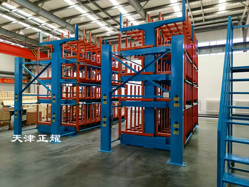 管材存儲(chǔ)省空間提高存儲(chǔ)量的伸縮式懸臂貨架