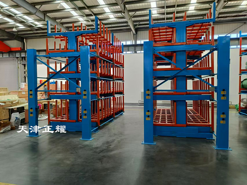 管材存儲(chǔ)省空間提高存儲(chǔ)量的伸縮式懸臂貨架