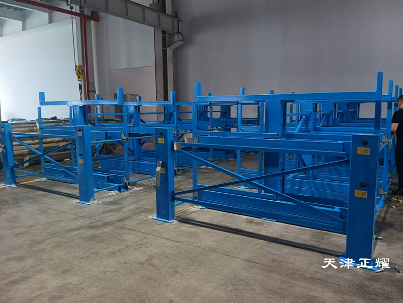 伸縮懸臂貨架作為圓鋼棒料軸類存儲的創(chuàng)新解決方案