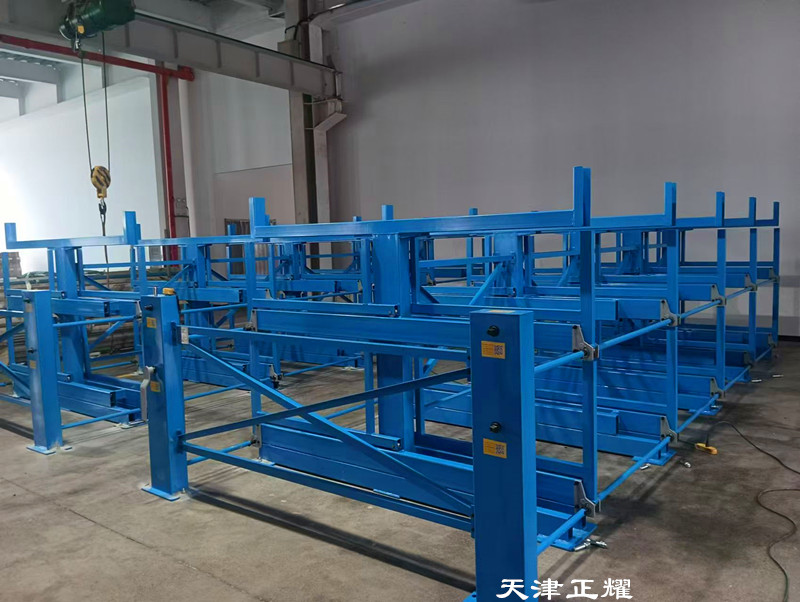 伸縮懸臂貨架作為圓鋼棒料軸類存儲的創(chuàng)新解決方案