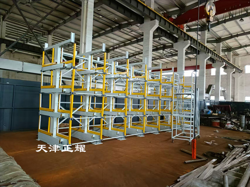 管材存儲離不開的伸縮式懸臂貨架