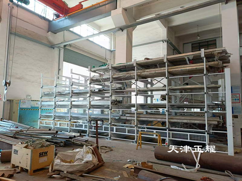 伸縮式懸臂貨架成為管材棒料銅排型材立體存儲新選擇