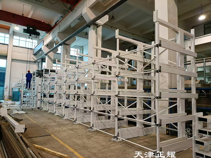 伸縮式懸臂貨架成為管材棒料銅排型材立體存儲新選擇
