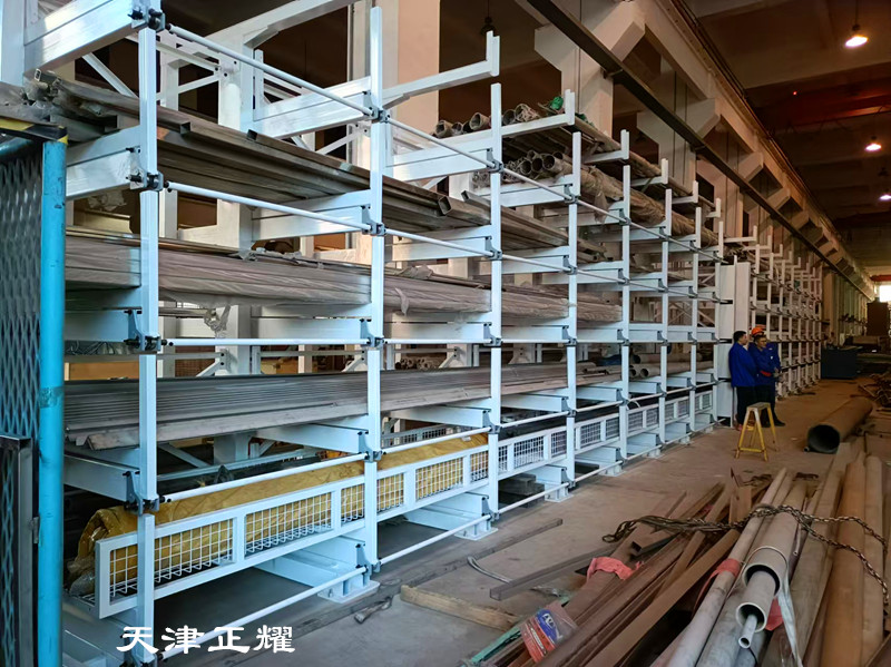 手搖伸縮式懸臂貨架多層立體存儲(chǔ)提高存儲(chǔ)量