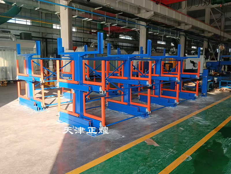 伸縮懸臂貨架吊車存取方便快捷省時(shí)省力省成本