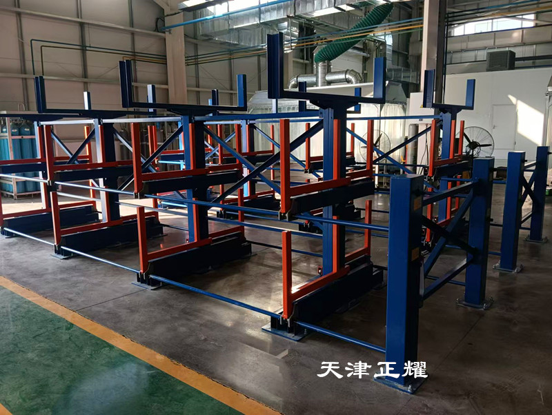 伸縮懸臂貨架吊車存取方便快捷省時(shí)省力省成本