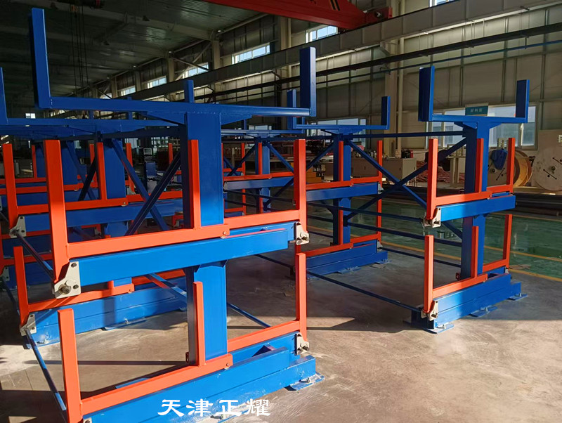 伸縮式圓鋼貨架存儲量高分類擺放幾十種圓鋼整齊清晰