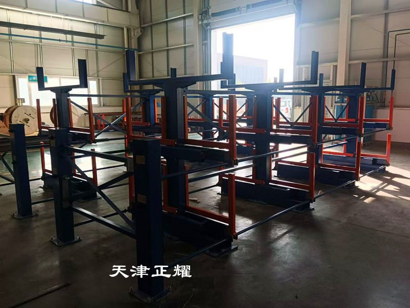 伸縮式圓鋼貨架存儲量高分類擺放幾十種圓鋼整齊清晰