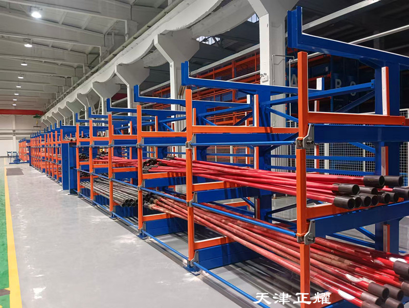 伸縮式懸臂貨架在軸類存儲(chǔ)中具有以下特點(diǎn)