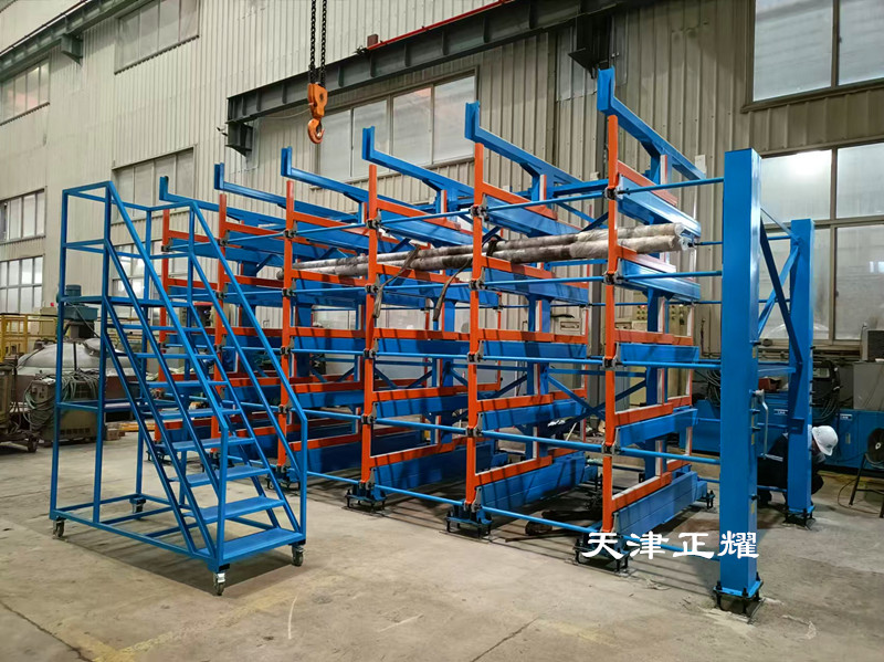 一組伸縮懸臂式圓鋼貨架就可以解決企業(yè)難題