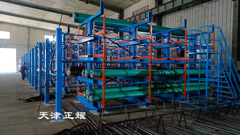 油管管道管件管線存儲新方式伸縮式懸臂貨架