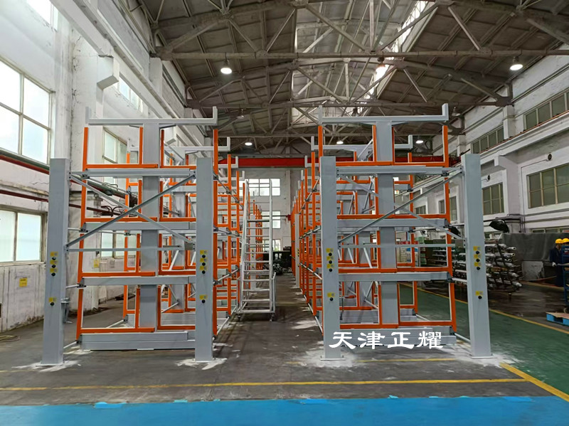 車間原材料立體高效存儲(chǔ)伸縮式懸臂貨架減少損耗