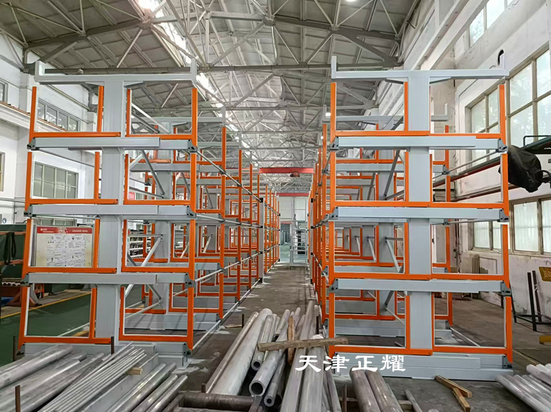 車間原材料立體高效存儲(chǔ)伸縮式懸臂貨架減少損耗