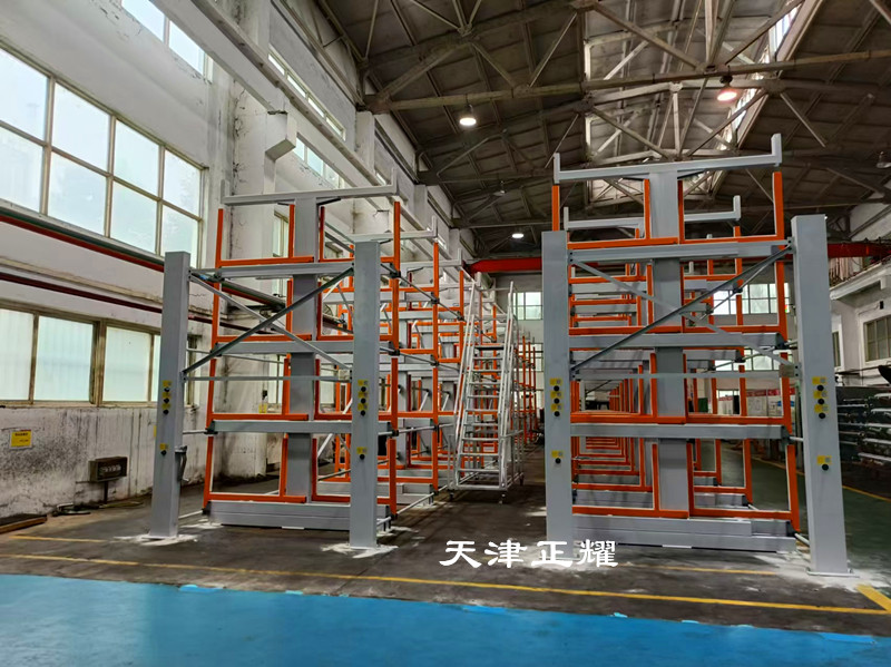 車間原材料立體高效存儲(chǔ)伸縮式懸臂貨架減少損耗