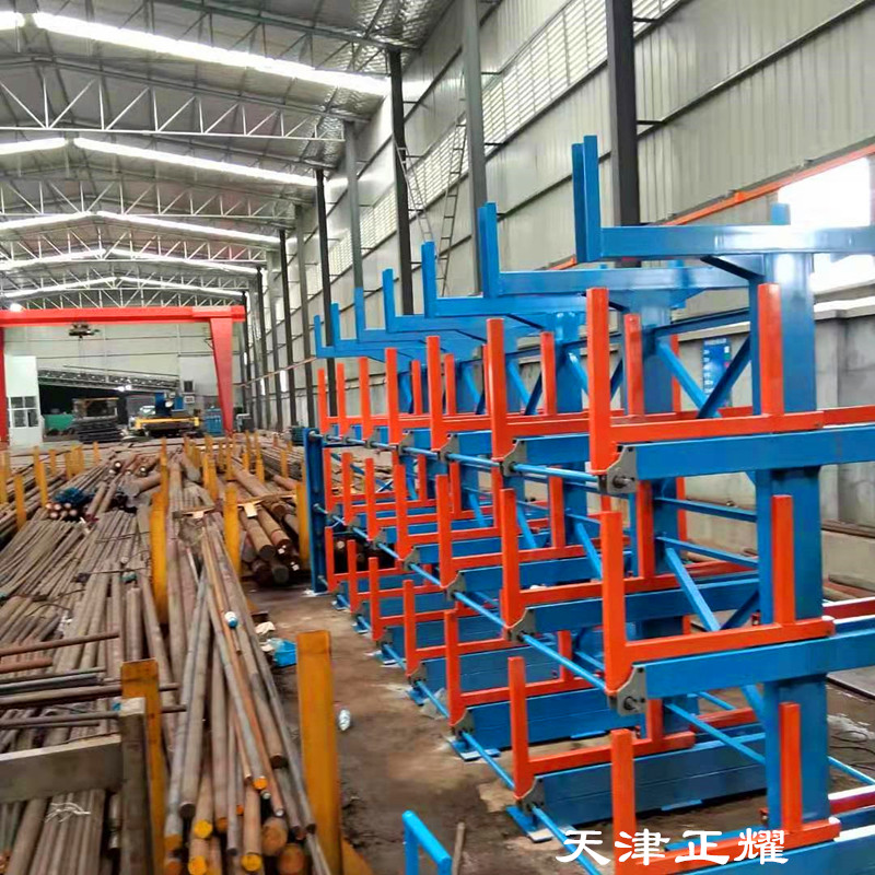 圓鋼懸臂伸縮式貨架提高存儲量便于管理節(jié)省空間